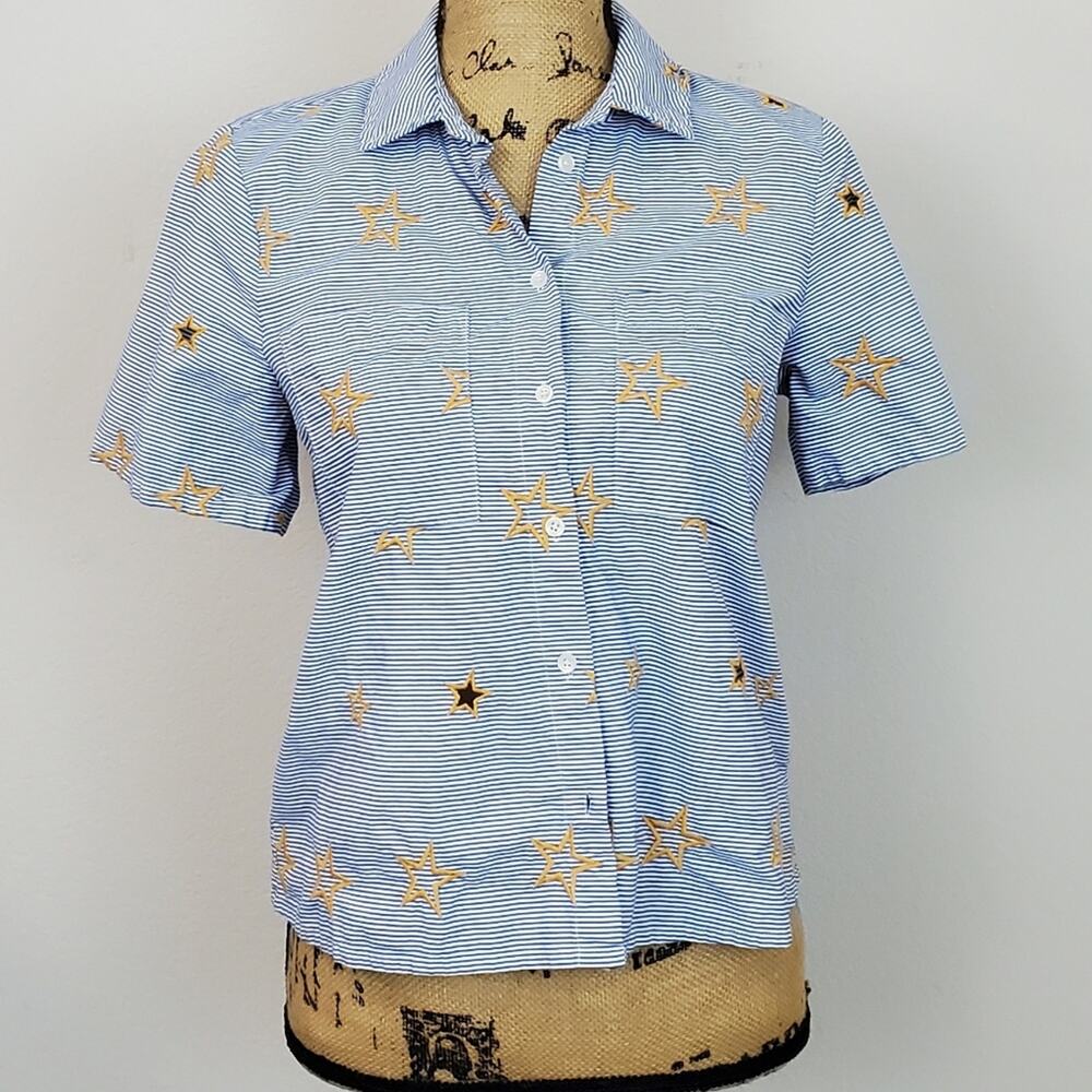 Madewell Star Embroidered Button Down Sz S